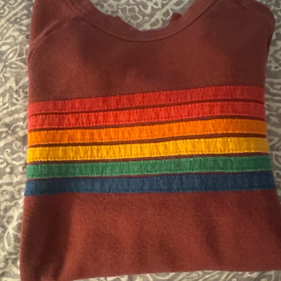 Aviator Nation Tops - Aviator Nation Multicolor Striped crewneck